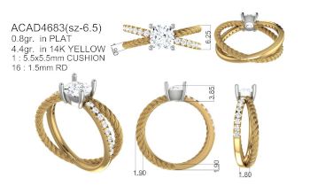 White Gold Diamond Ring with Onyx Design | Design Diamond Ring